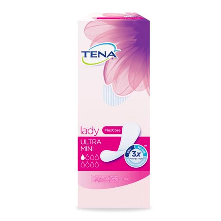 ABSORBENTE INCONTINENCIA ORINA LIGERA TENA DISCREET ULTRA MINI 28 UNIDADES