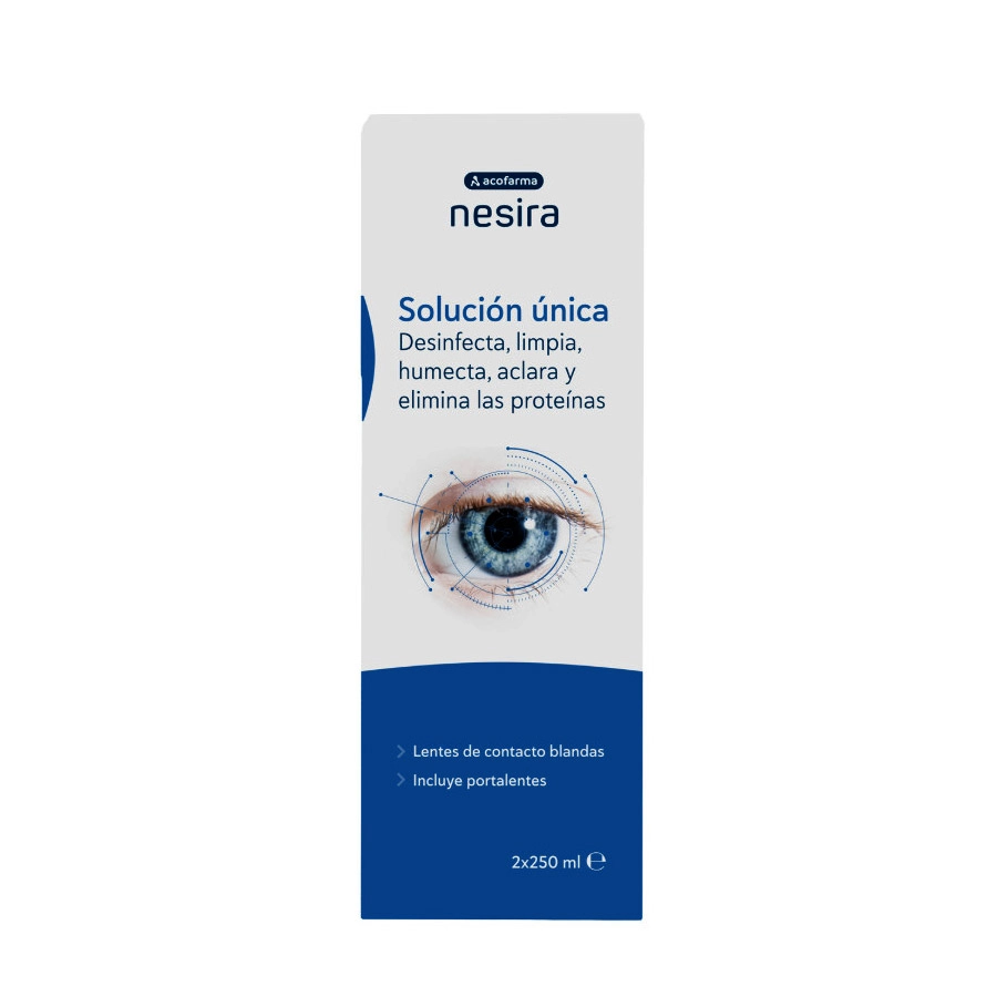 ACOFARMA NESIRA SOLUCION UNICA PARA LENTILLAS  2 UNIDADES 250 ML