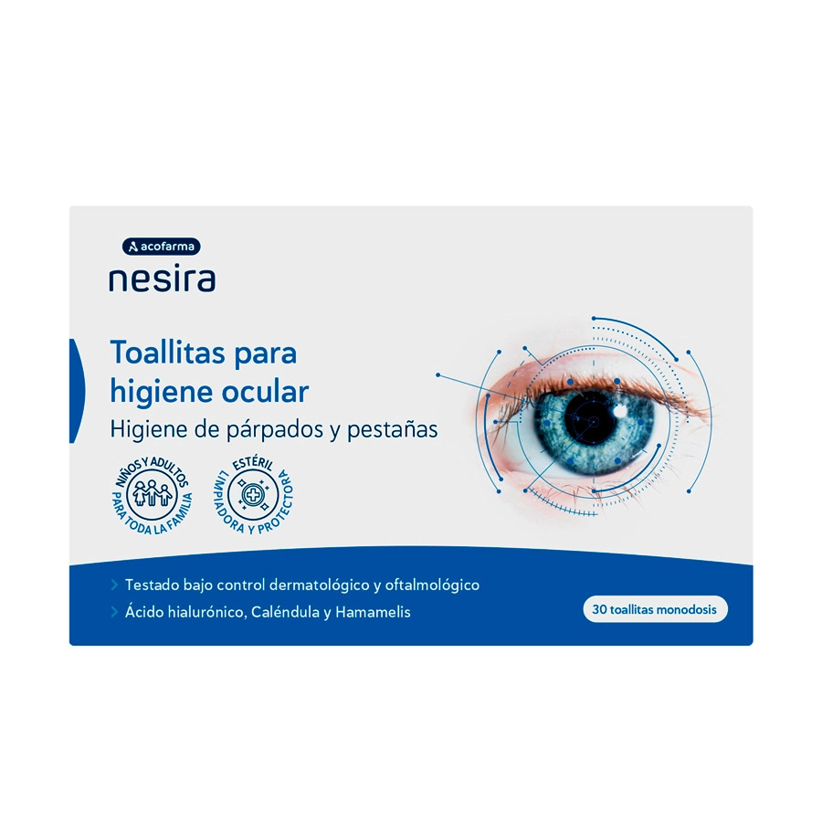 ACOFARMA NESIRA TOALLITAS PARA HIGIENE OCULAR  30 UNIDADES