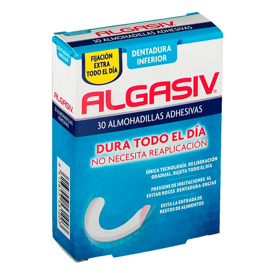 ALGASIV ALMOHADILLAS ADHESIVAS PROTESIS 30 UNIDADES INFERIORES