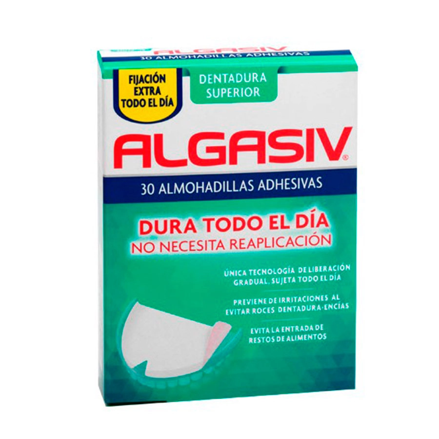 ALGASIV ALMOHADILLAS ADHESIVAS PROTESIS 30 UNIDADES SUPERIORES