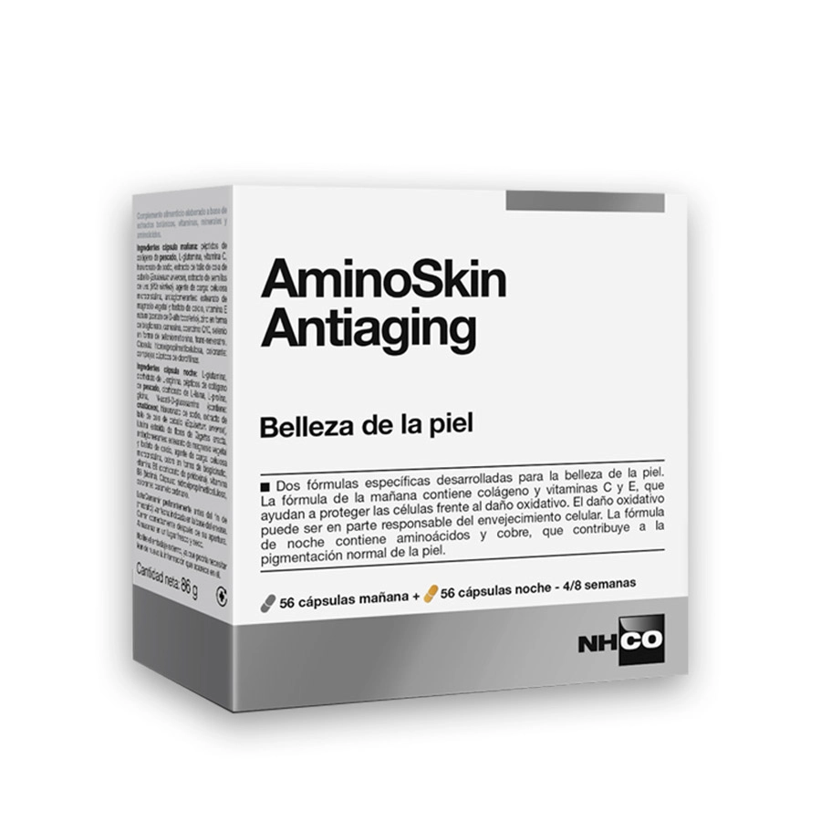 AMINOSKIN ANTIAGING  56 CAPSULAS MAÑANA + 56 CAPSULAS NOCHE