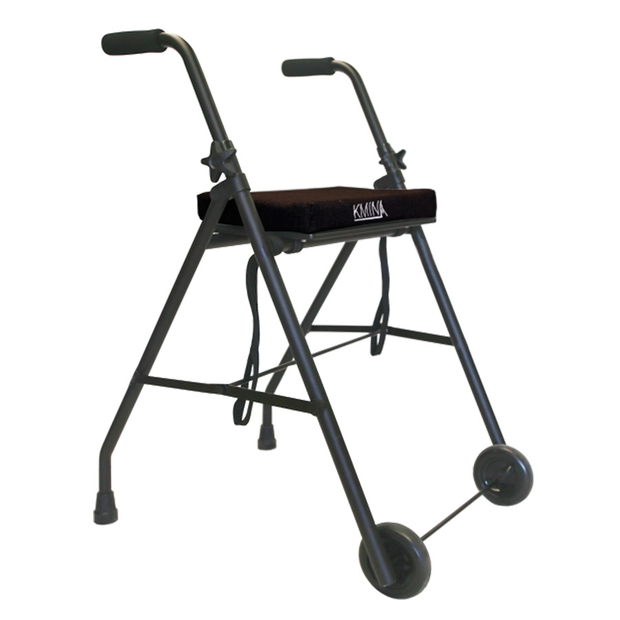 ANDADOR KMINA COMFORT CON ASIENTO 2 RUEDAS NEGRO