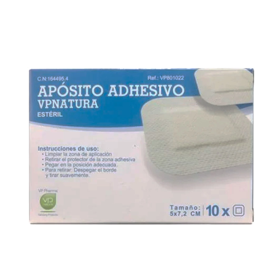 APOSITO ADHESIVO BLANCO 5X7,2CM 10 UNIDADES VP NATURA