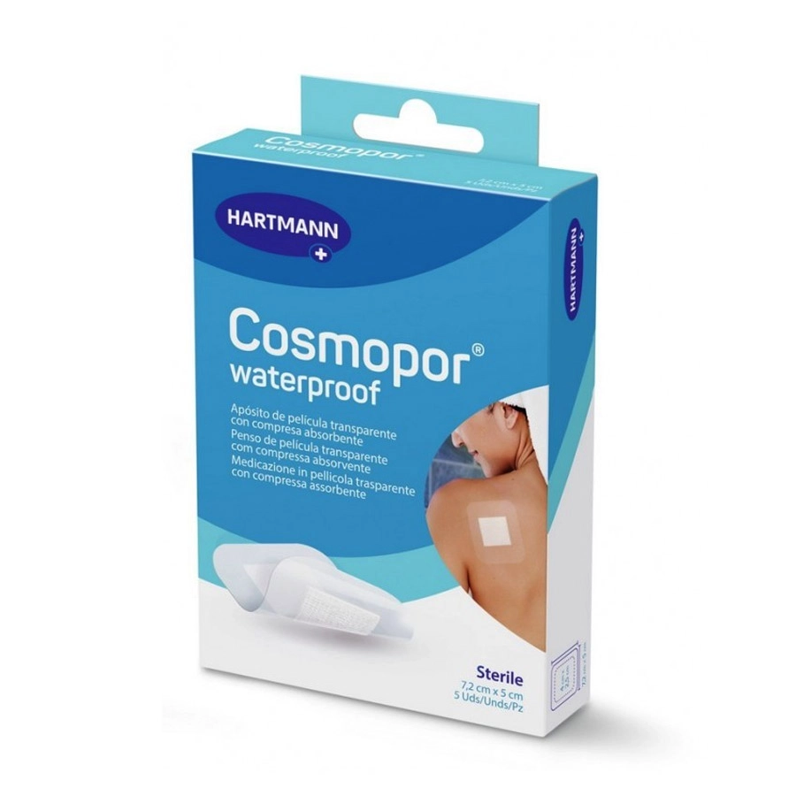 APOSITO ADHESIVO COSMOPOR WATERPROOF 5 UNIDADES 7,2 X 5 CM