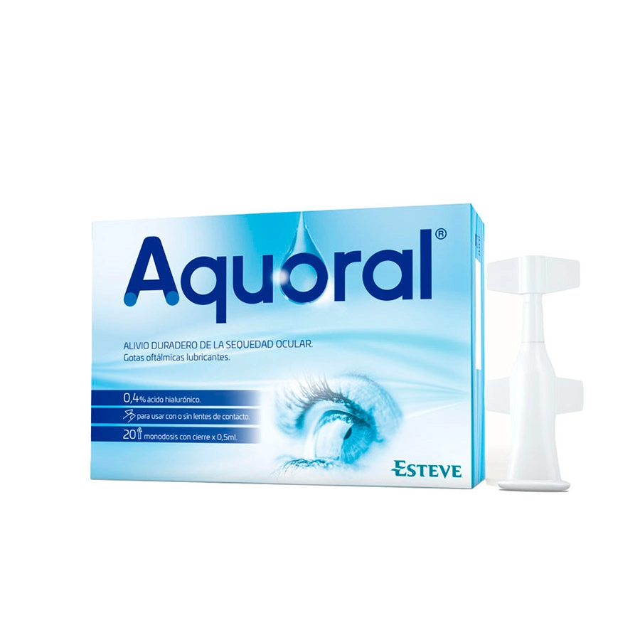 AQUORAL GOTAS OFTALMICAS LUBRICANTES ESTERILES 20 MONODOSIS 0,5 ML