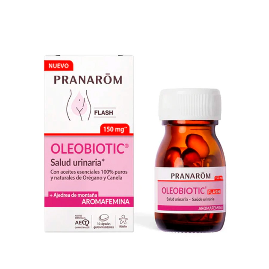 AROMAFEMINA OLEOBIOTIC FLASH SALUD URINARIA 15 CAPSULAS