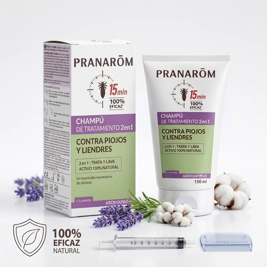 AROMAPAR CHAMPU TRATAMIENTO ANTIPIOJOS 2EN1 PRANAROM 150ML