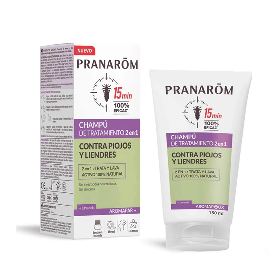 AROMAPAR CHAMPU TRATAMIENTO ANTIPIOJOS 2EN1 PRANAROM 150ML