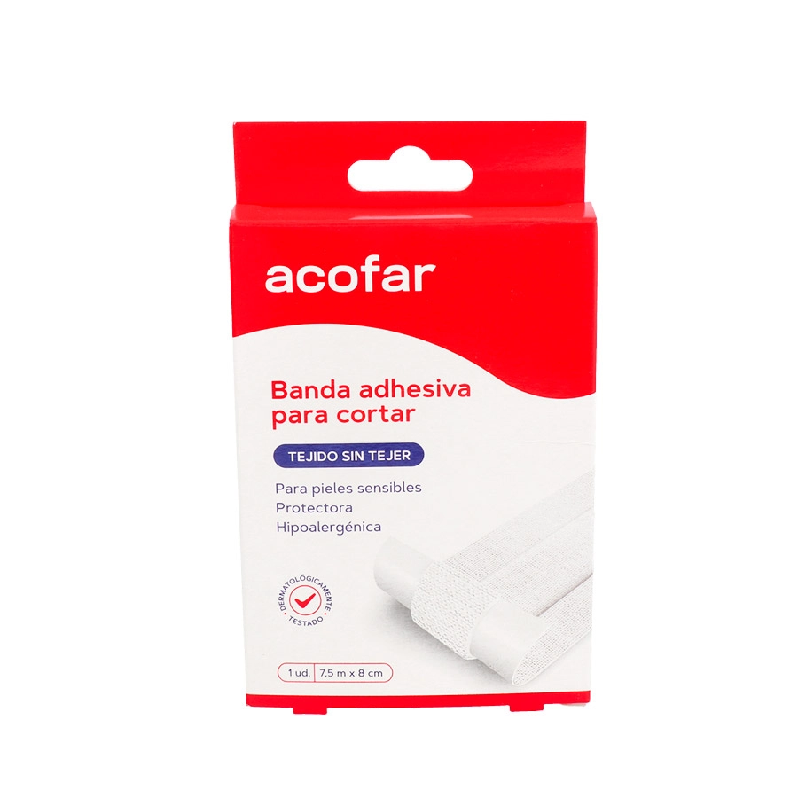 BANDA ADHESIVA PARA CORTAR TEJIDO SIN TEJER ACOFAR 1 UNIDAD 7,5 M X 8 CM