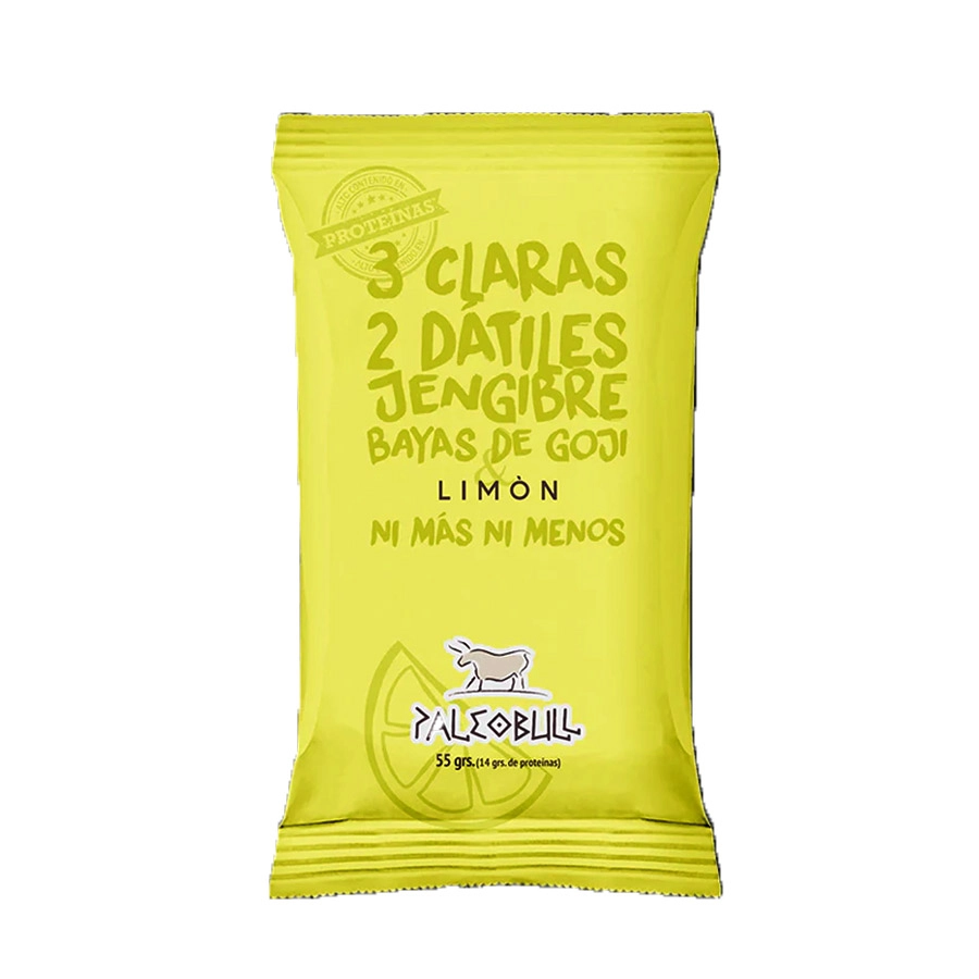 BARRITAS SABOR LIMON & JENGIBRE & BAYAS DE GOJI PALEOBULL 50GR