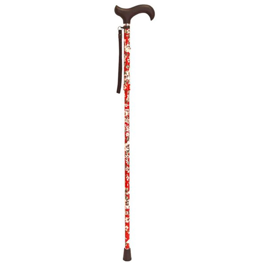 BASTON KMINA PRO ALUMINIO FLORES ROJO K10024