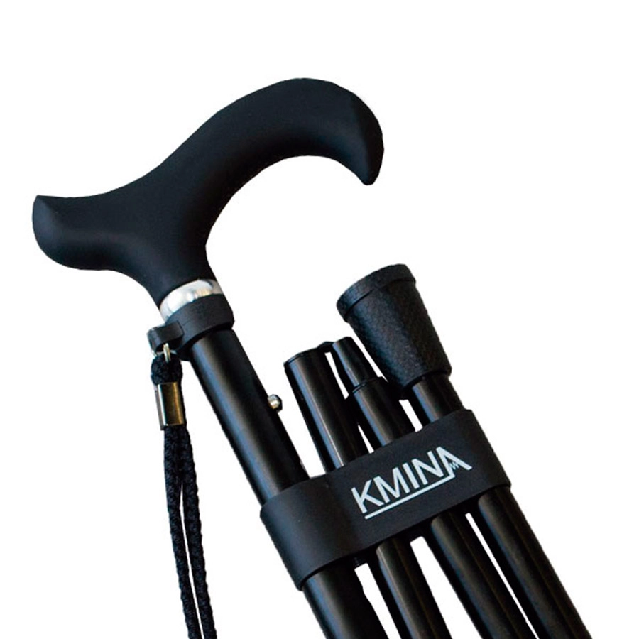 BASTON KMINA PRO ALUMINIO PLEGABLE NEGRO