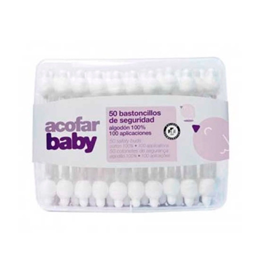BASTONCILLOS OIDOS DE SEGURIDAD ACOFARBABY  50 UNIDADES