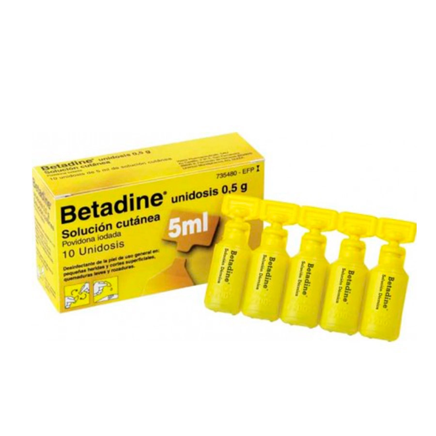 BETADINE UNIDOSIS 100 MG/ML SOLUCION CUTANEA 10 UNIDOSIS 5 ML