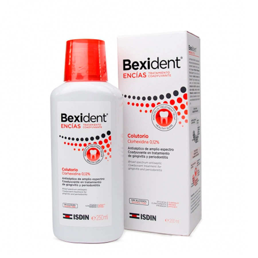 ISDIN BEXIDENT TRATAMIENTO COADYUVANTE COLUTORIO MUCOADHESIVO CLORHEXIDINA 0,12% 1 ENVASE 250 ML