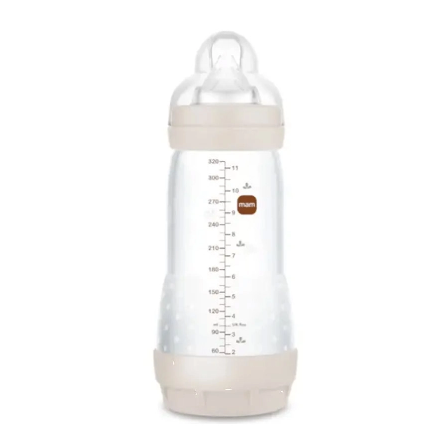 BIBERON ANTICOLICO EASY START 1 UNIDAD 320 ML COLOR GRIS MAM