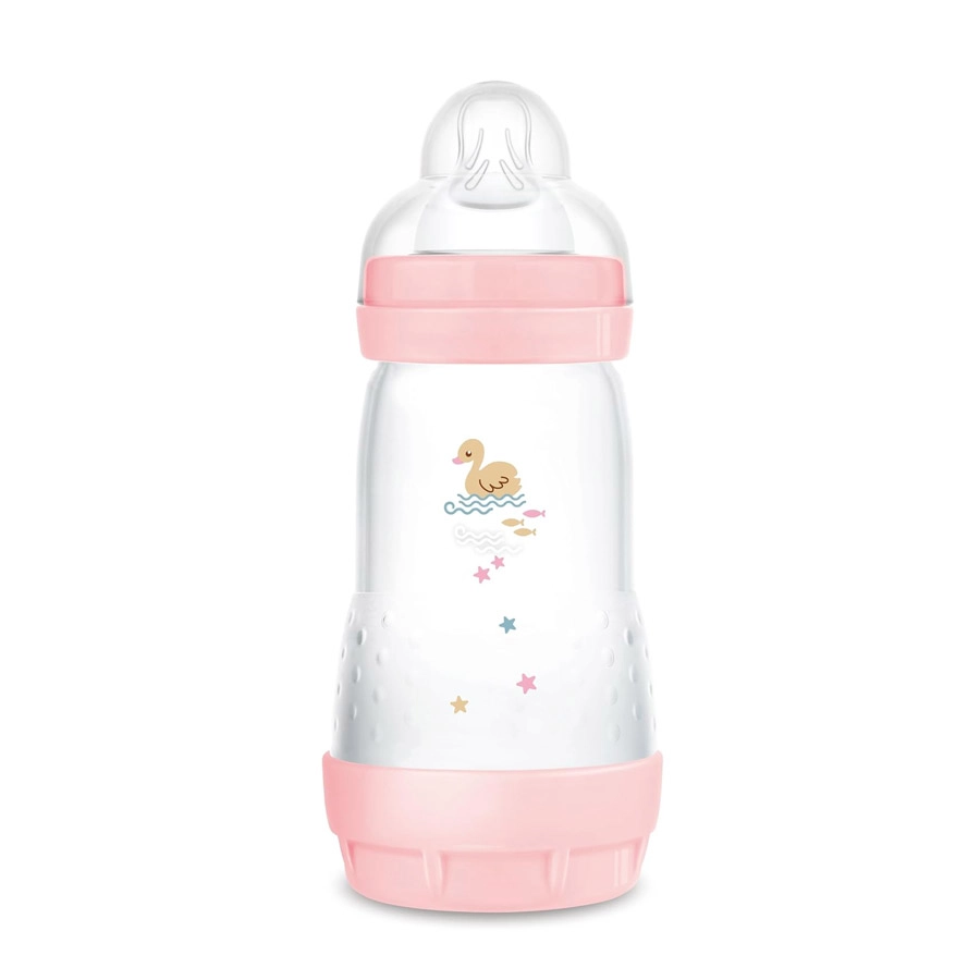 BIBERON ANTICOLICO EASY START 1 UNIDAD 320 ML COLOR ROSA MAM