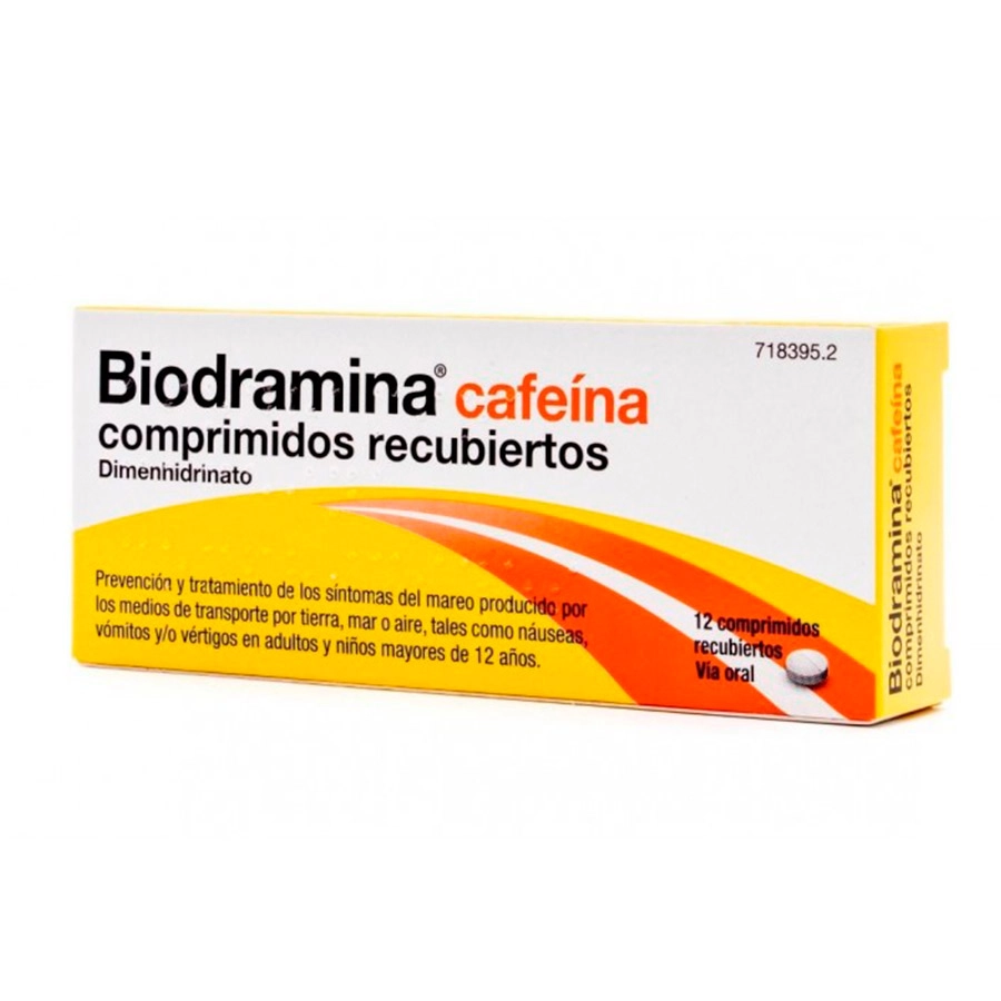 BIODRAMINA CAFEINA 12 COMPRIMIDOS RECUBIERTOS