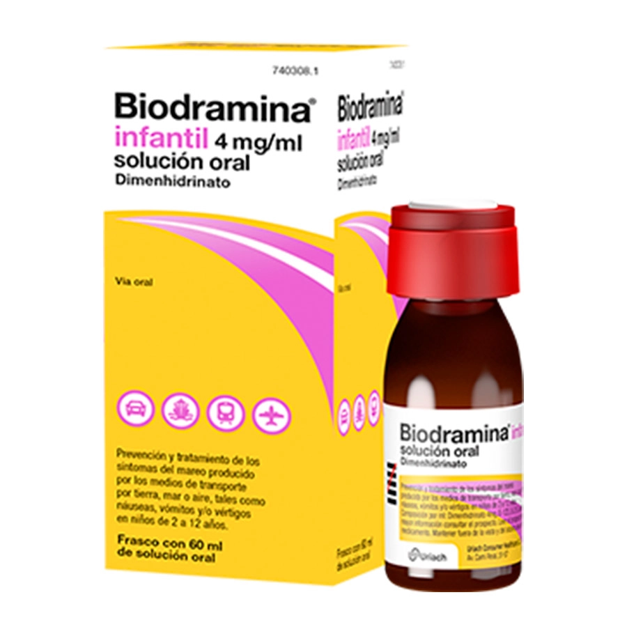 BIODRAMINA INFANTIL 4 MG/ML SOLUCION ORAL 1 FRASCO 60 ML