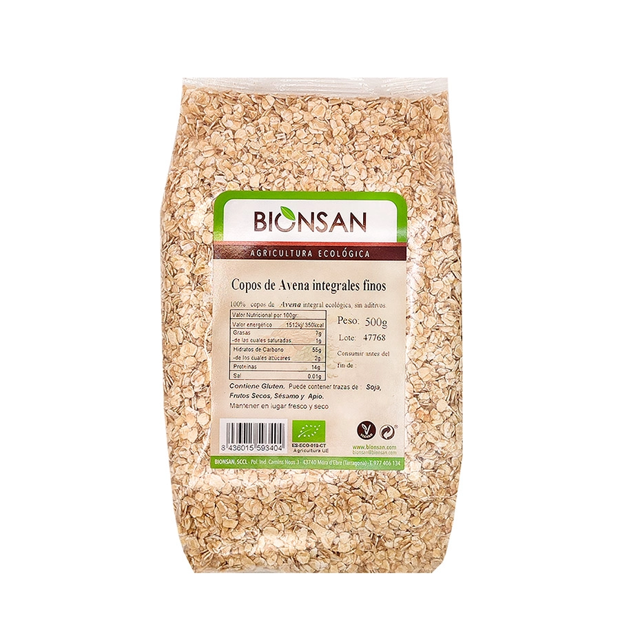 COPOS DE AVENA FINOS ECO 500GR BIONSAN