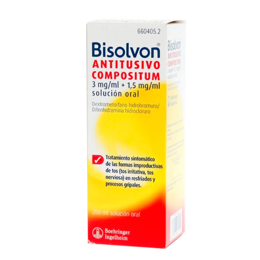 BISOLVON ANTITUSIVO COMPOSITUM 3 MG/ML + 1,5 MG/ML SOLUCION ORAL 1 FRASCO 200 ML