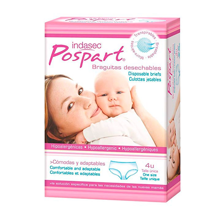 BRAGA POSTPARTO INDASEC POSPART 4 UNIDADES TALLA UNICA