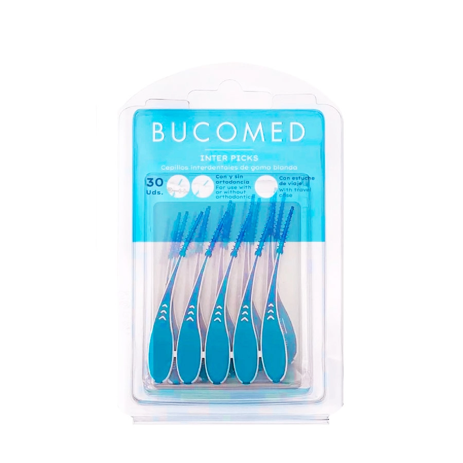 BUCOMED CEPILLO INTERDENTAL INTER-PICKS GOMA 30 UNIDADES