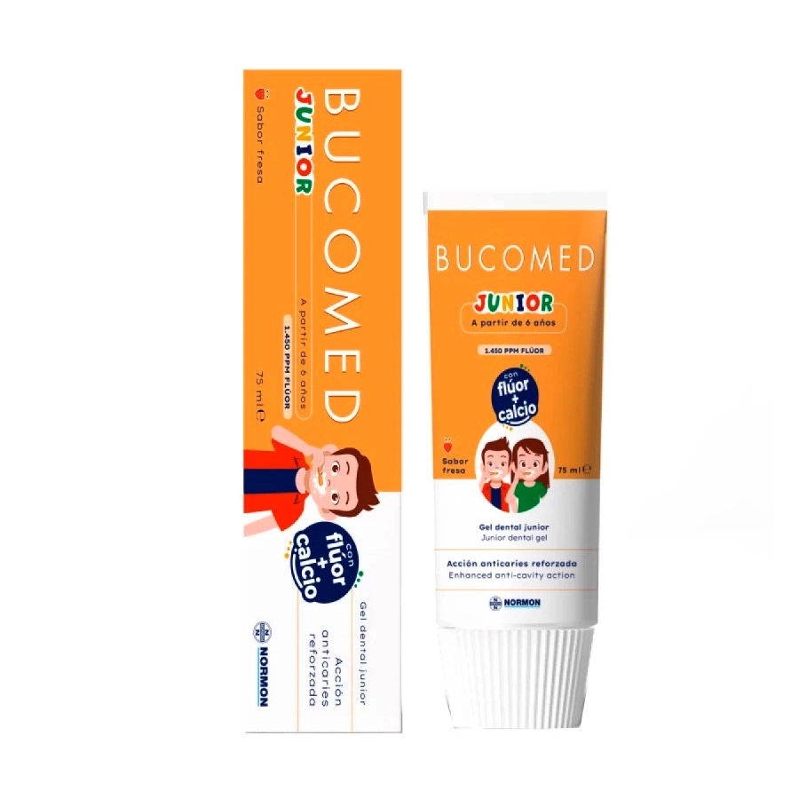 BUCOMED GEL DENTAL JUNIOR  1 TUBO 75 ML SABOR FRESA
