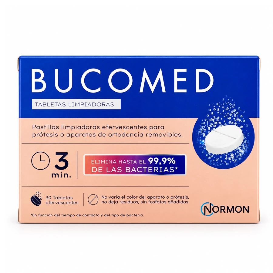 BUCOMED TABLETAS LIMPIADORAS PARA PROTESIS NORMON 30 TABLETAS