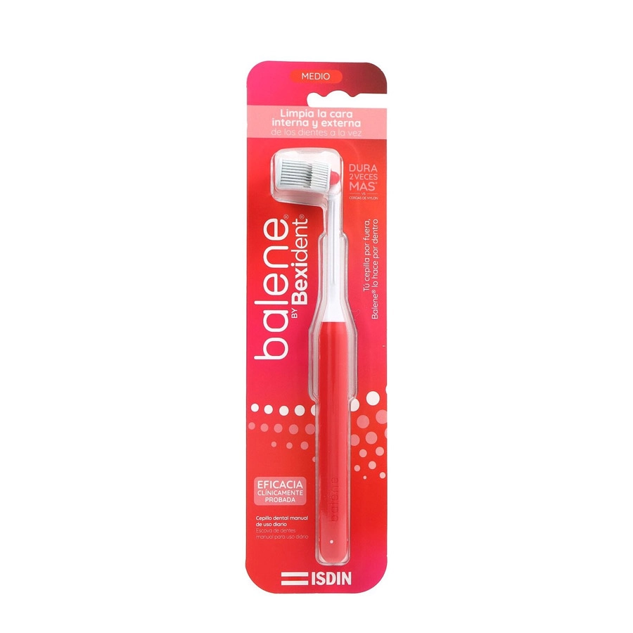 CEPILLO DENTAL ADULTO BALENE BY BEXIDENT 1 UNIDAD DUREZA MEDIA COLOR CORAL