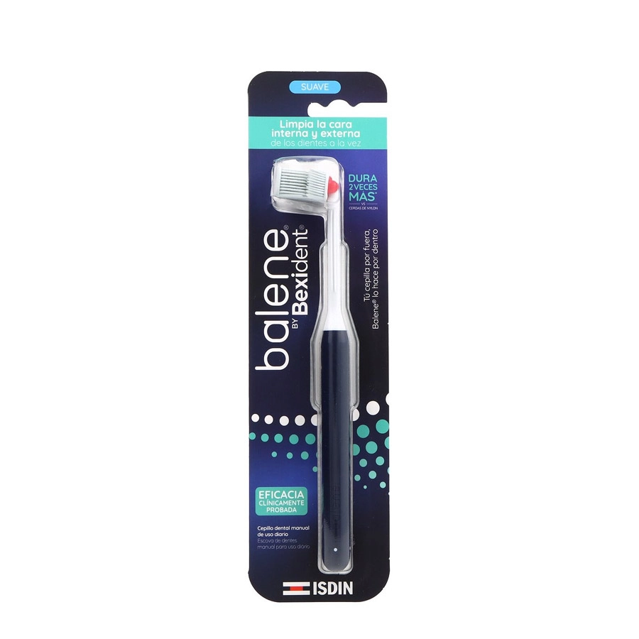 CEPILLO DENTAL ADULTO BALENE BY BEXIDENT 1 UNIDAD DUREZA SUAVE COLOR AZUL