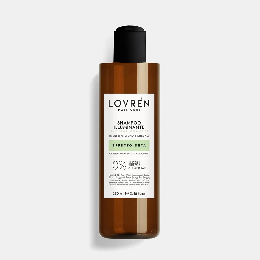 CHAMPU ILUMINADOR EFECTO SEDA NATURAL 0% LOVREN 250ML