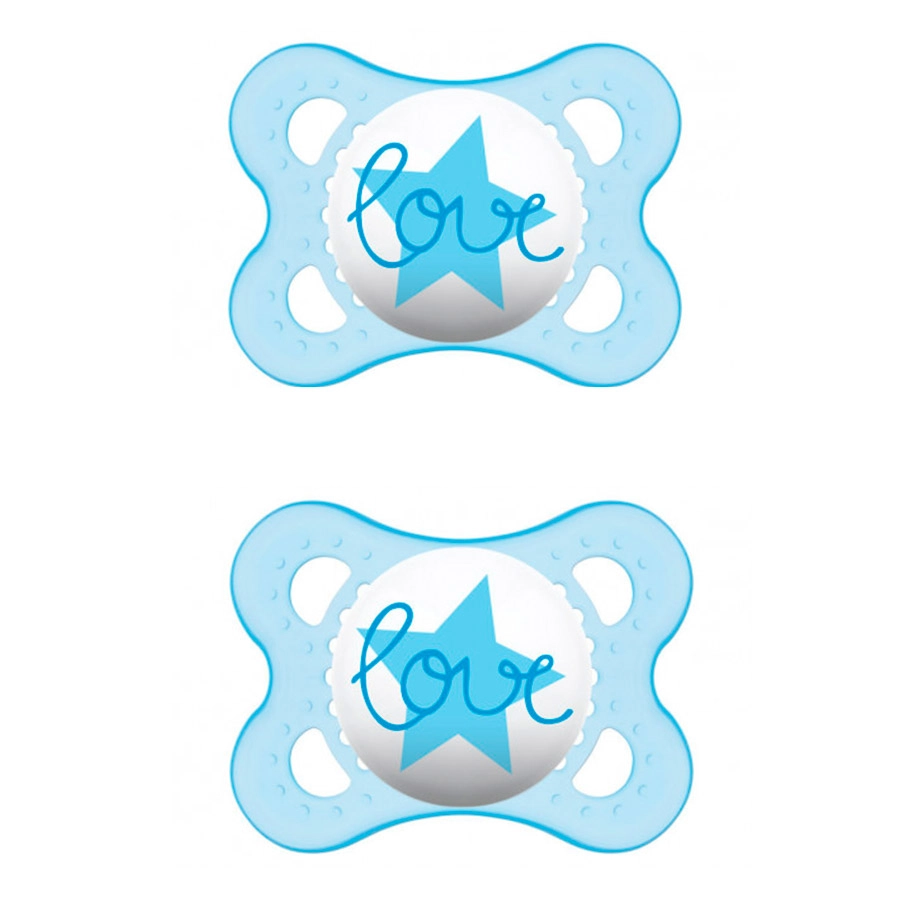 CHUPETE ORIGINAL SILICONA MAM 0- 6 M PACK 2 CHUPETES