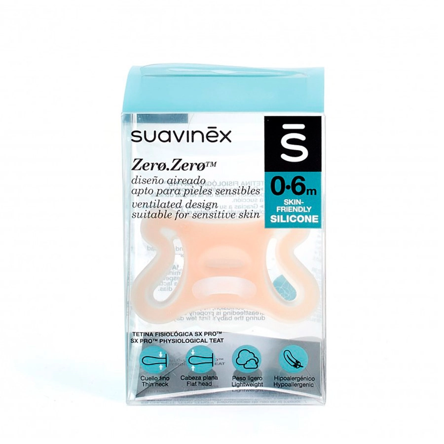 CHUPETE SILICONA FISIOLOGICO SUAVINEX SX PRO ZERO-ZERO 0 - 6 MESES 1 UNIDAD