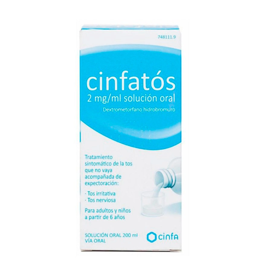 CINFATOS ANTITUSIVO 2 MG/ML SOLUCION ORAL 1 FRASCO 200 ML (PET)