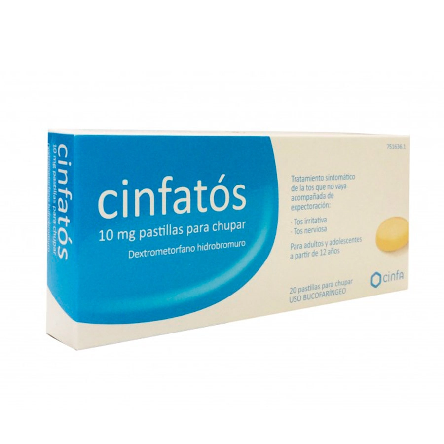 CINFATOS ANTITUSIVO 10 MG 20 PASTILLAS PARA CHUPAR