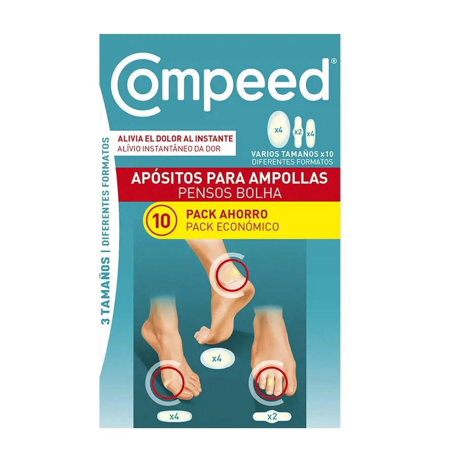 COMPEED AMPOLLAS  SURTIDO 3 TAMAÑOS 10 UNIDADES PACK AHORRO