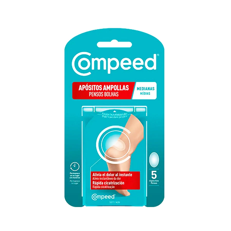 COMPEED AMPOLLAS HIDROCOLOIDE TALLA MEDIANA 5 UNIDADES