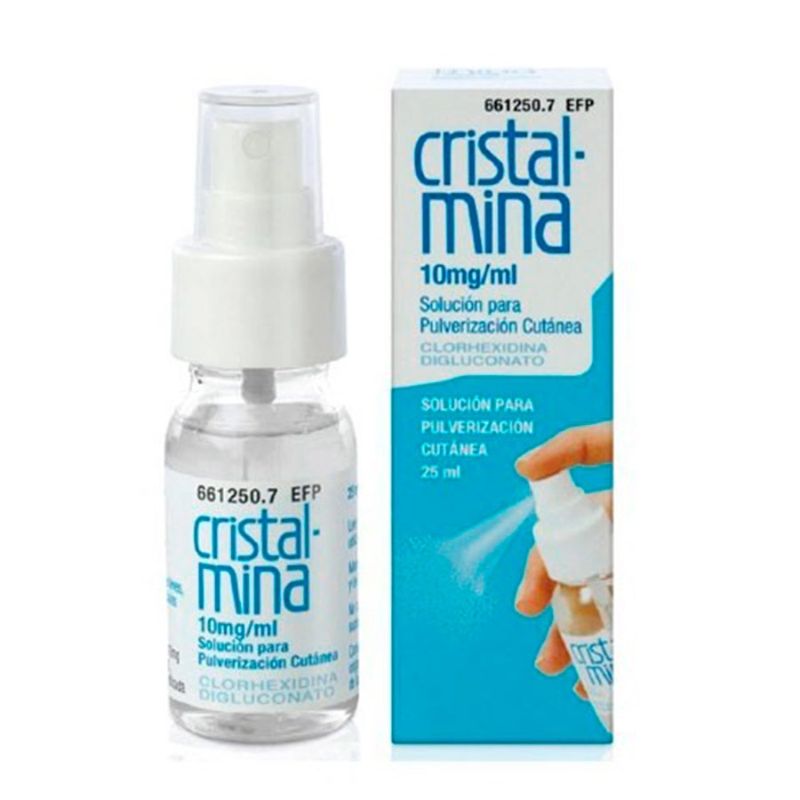 CRISTALMINA 10 MG/ML SOLUCION PARA PULVERIZACION CUTANEA 1 FRASCO 25 ML