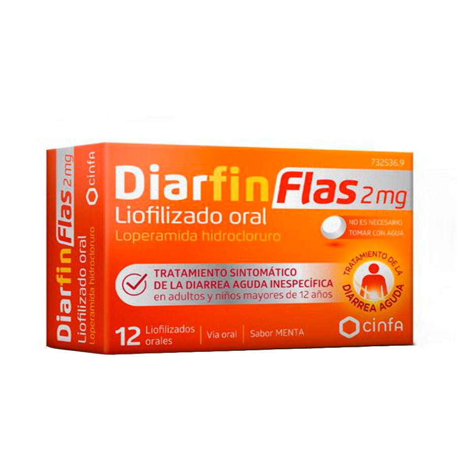 DIARFIN FLAS 2 MG 12 LIOFILIZADOS ORALES