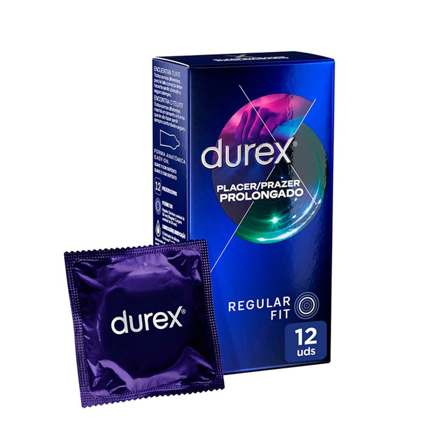 DUREX PLACER PROLONGADO PRESERVATIVOS 12 UNIDADES