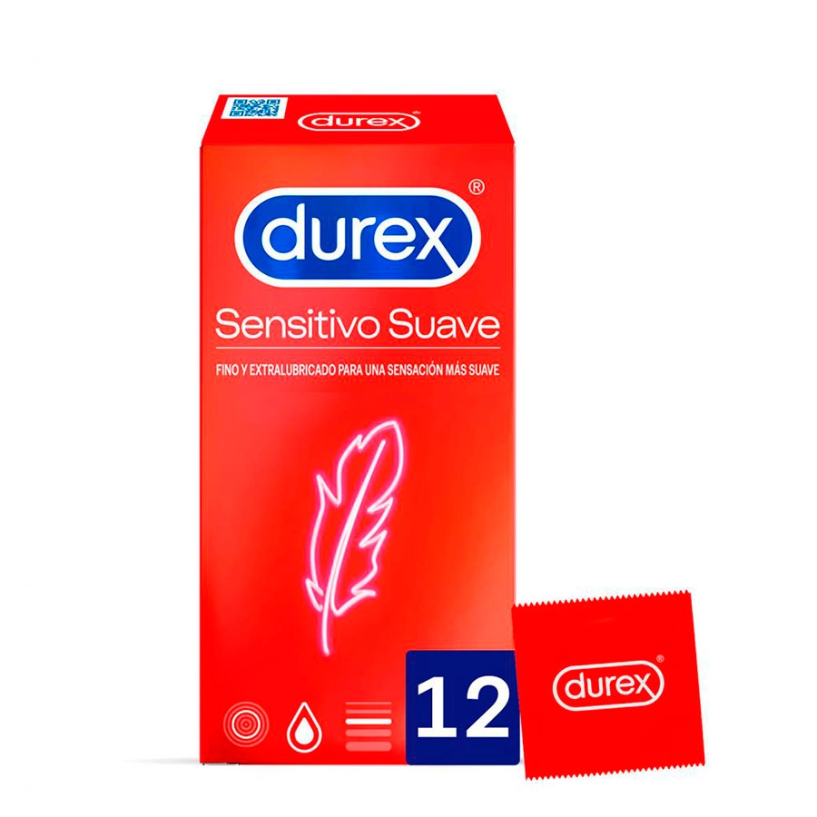 DUREX SENSITIVO SUAVE PRESERVATIVOS 12 UNIDADES