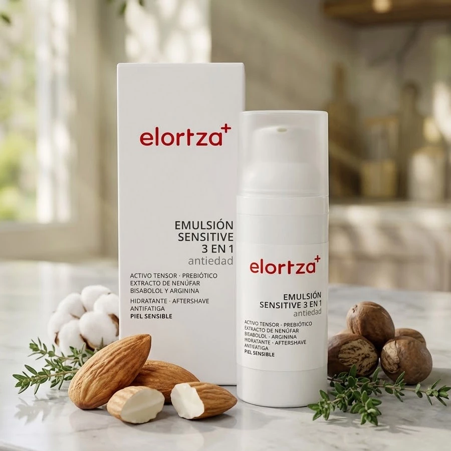 VENTA EMULSIÓN 3 EN 1 PARA HOMBRE ANTIAGE-ANTIFATIGA-AFTERSHAVE ELORTZA BOTIKA 50 ML