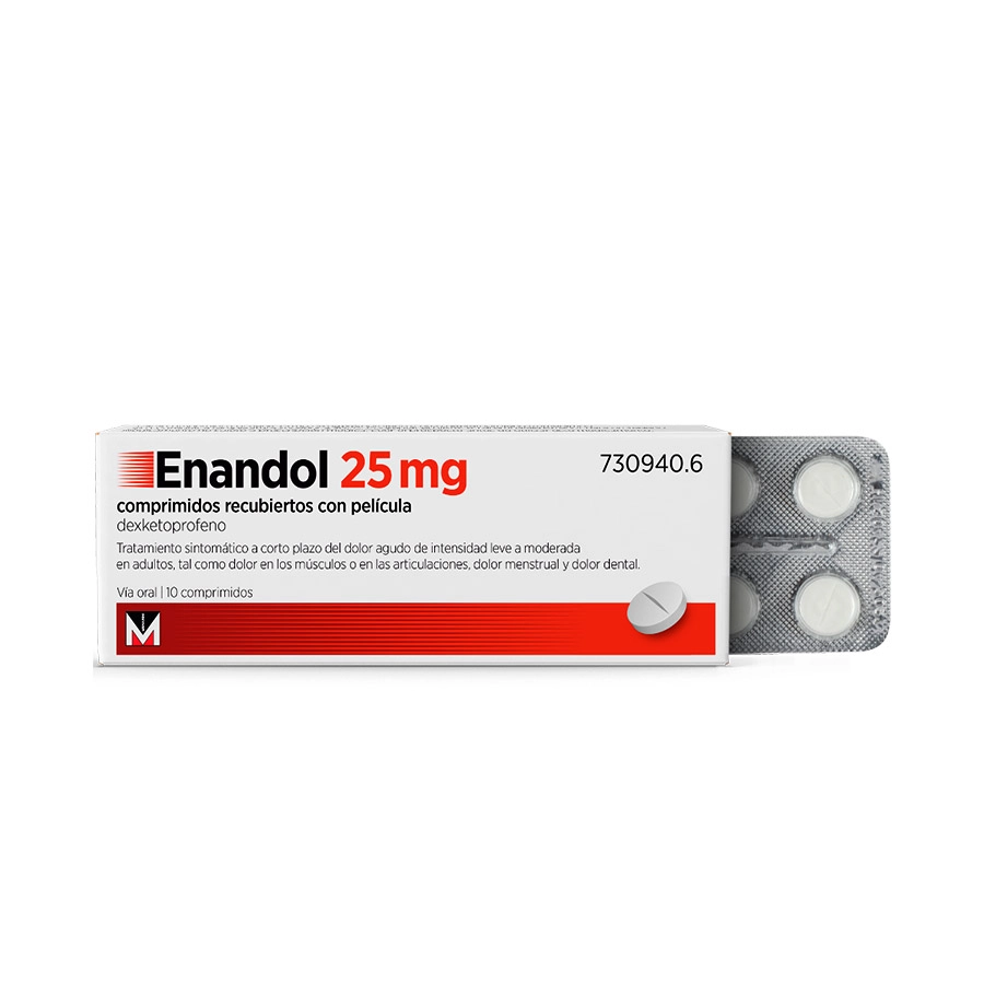 ENANDOL 25 MG 10 COMPRIMIDOS RECUBIERTOS