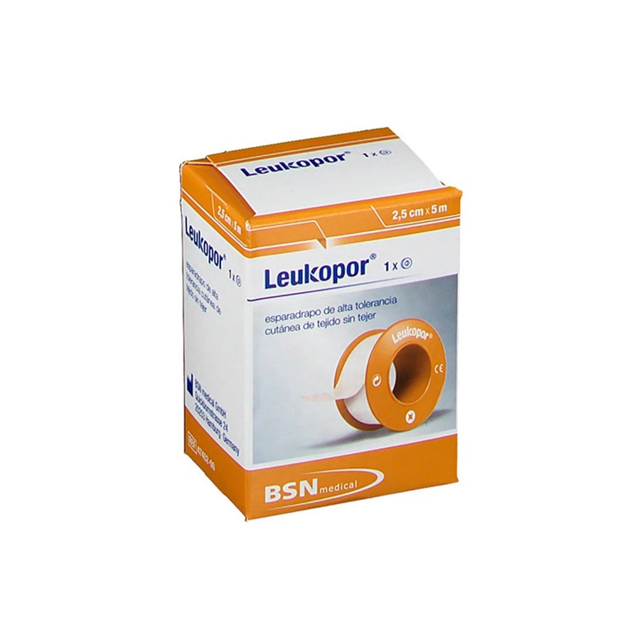ESPARADRAPO HIPOALERGICO LEUKOPOR PAPEL 1 UNIDAD 5 M X 2,5 CM