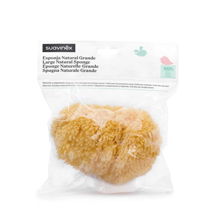 ESPONJA BAÑO INFANTIL SUAVINEX NATURAL GRANDE 1 UNIDAD