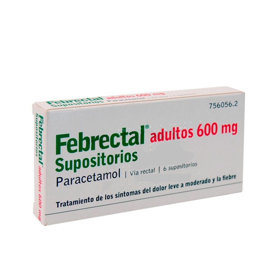 FEBRECTAL ADULTOS 600 MG 6 SUPOSITORIOS