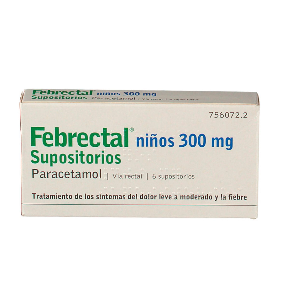 FEBRECTAL NIÑOS 300 MG 6 SUPOSITORIOS