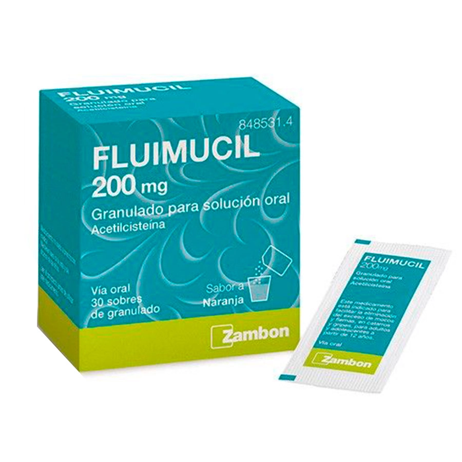 FLUIMUCIL 200 MG 30 SOBRES GRANULADO PARA SOLUCION ORAL